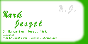 mark jesztl business card